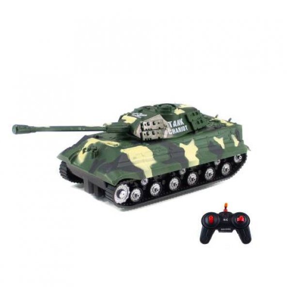 Uzaktan Kumandalı Tank Yeşil Işıklı Sesli Full Fonksiyon ürün görseli 1