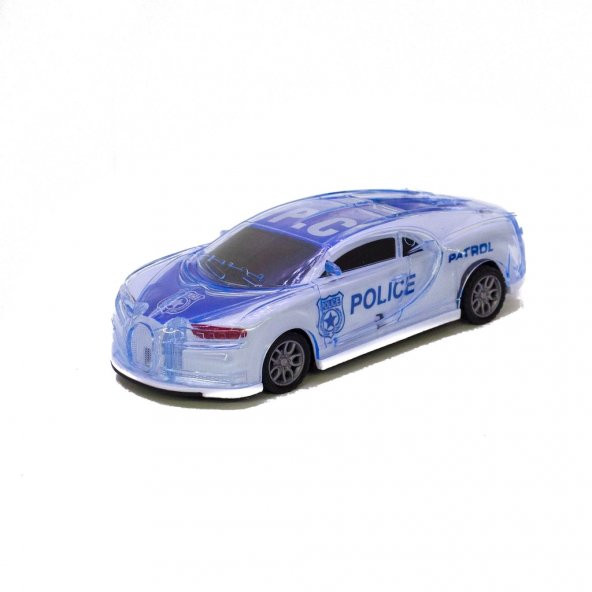 Oyuncak Polis Arabası Bugatti Işıklı Sesli Sürtmeli 15 Cm ürün görseli 1