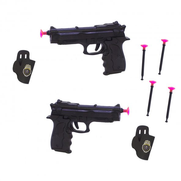 İkili Polis Tabanca 22 Cm ürün görseli 1