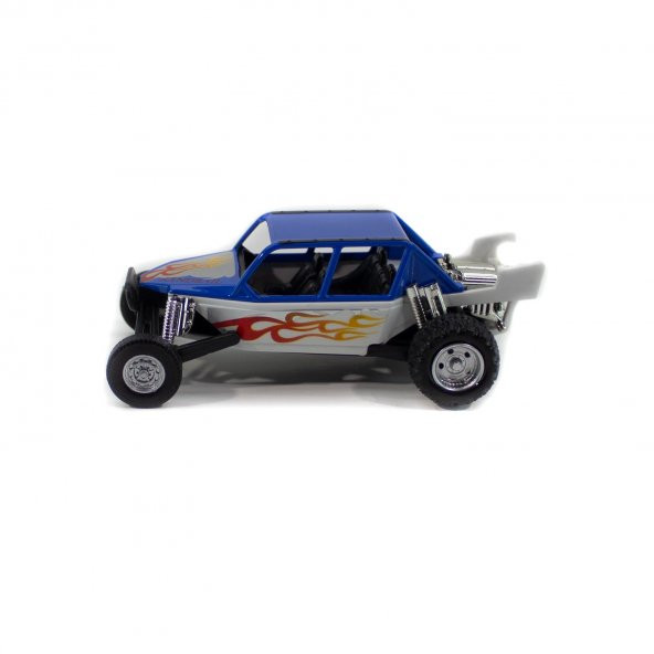 Metal Off Road Yarış Aracı Beyaz-Mavi ürün görseli 1