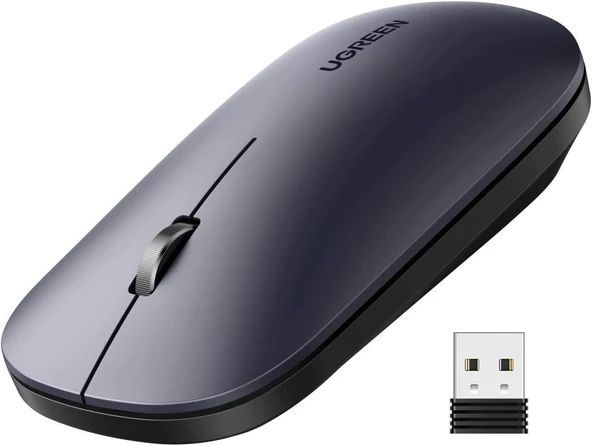 Ugreen Kablosuz Ergonomik Fare, Usb Alıcılı 2.4Ghz 4000 Dpı Sessiz İnce Kablosuz Bluetooth Fare, Tablet,Pc,Dizüstü Bilgisayar İle Uyumlu. ürün görseli 1