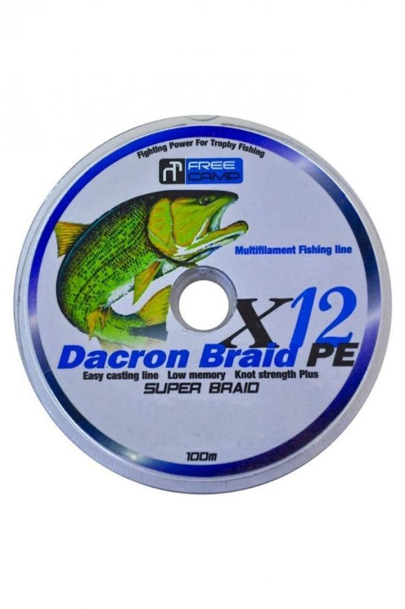 FreeCamp Dakron 12 Braid 100m 0.40mm Olta Misinası ürün görseli 1