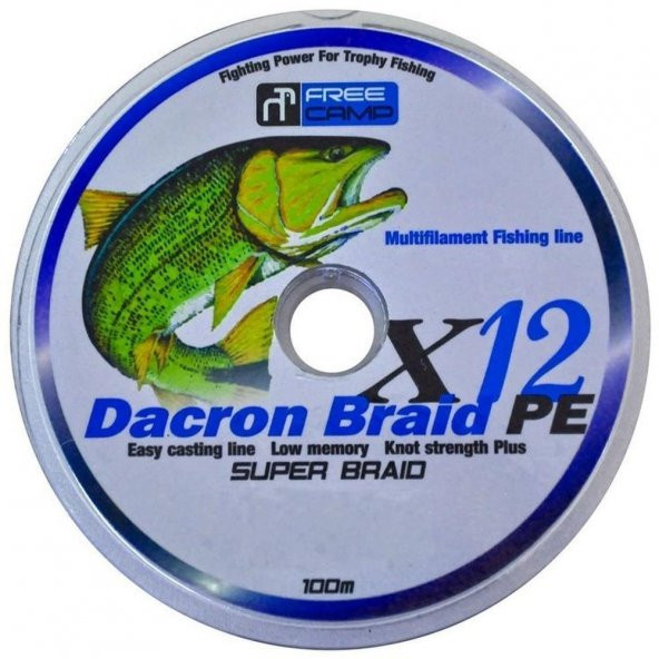 FreeCamp Dakron 12 Braid 100m 0.60mm Olta Misinası ürün görseli 1
