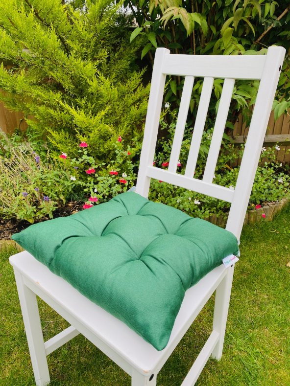 6lı Minder Seti 40x40 cm Yeşil Sandalye Minderi-Pofuduk Bahçe Sandalye Minderi-6 Adet Minder ürün görseli 1