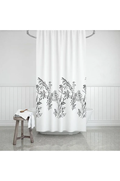 180x200 Cm Funda Tek Kanat Banyo Perdesi, Yıkanabilir Polyester Kumaş Banyo Perdesi, Duş Perdesi ürün görseli 1