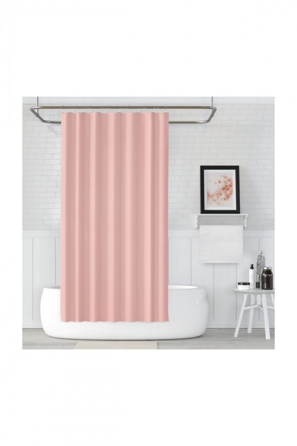 Banyo Perdesi - Tek Kanat Duş Perdesi, Polyester Kumaş Duşakabin Perdesi 180x200 cm Küvet Perdesi ürün görseli 1