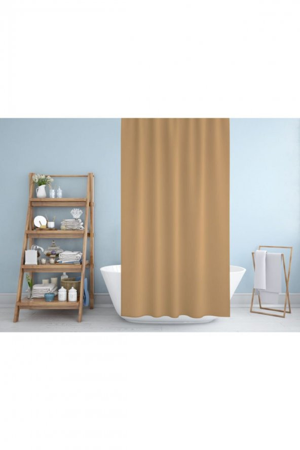 Banyo Perdesi - Tek Kanat Duş Perdesi, Polyester Kumaş Duşakabin Perdesi 180x200 cm Küvet Perdesi ürün görseli 1