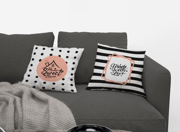 Kırlent Kılıfı 4lü Dijital Baskılı Leaves Desen Baskılı Renkli 40x40 Tropikhome ürün görseli 1