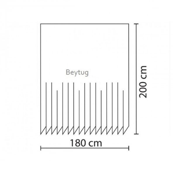 Banyo Perdesi Palmiye Desen Dijital Baskılı Duş Perde Polyester Kumaş Banyo Perdesi 180x200 Plastik ürün görseli 1