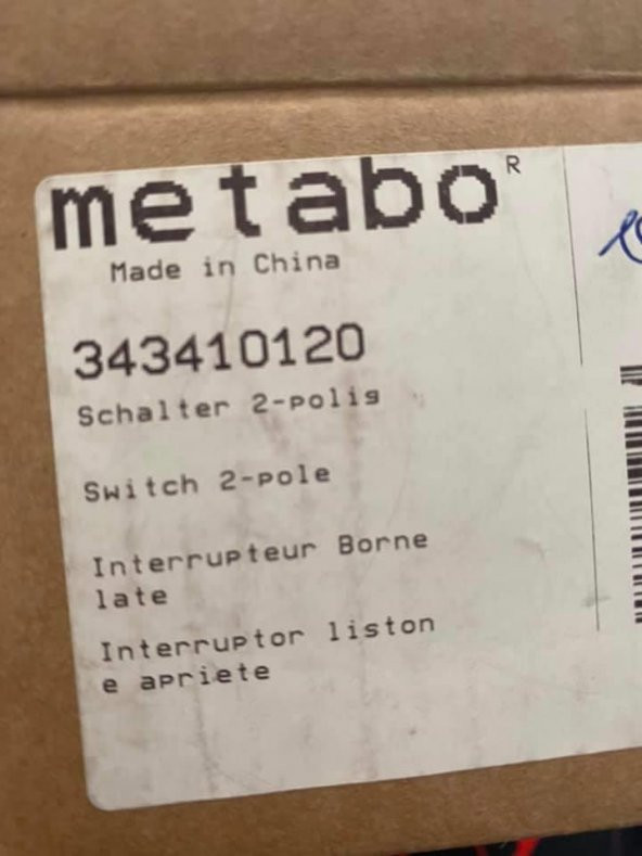 Metabo 2 Kutuplu Şalter Anahtar 343410120 - Resim 7