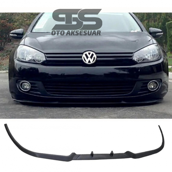 Vw Golf Mk6 Cupra R Uyumlu Ön Lip Mat Siyah Ön Tampon Lip ürün görseli 1