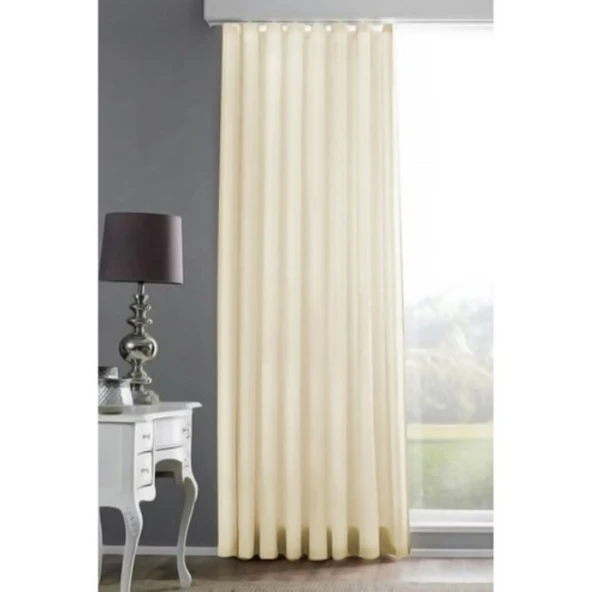 Bella Home Saten Güneşlik Perde (250x200)-Krem ürün görseli 1