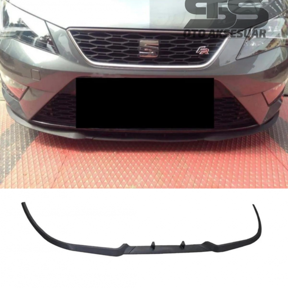Seat Leon mk3 Cupra R Uyumlu Ön Lip Mat Siyah Ön Tampon Lip ürün görseli 1