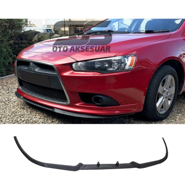 Mitsubishi Lancer Evo Cupra R Uyumlu Ön Lip Mat Siyah Ön Tampon Lip ürün görseli 1