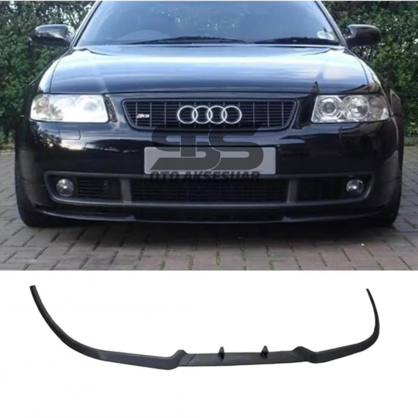 Audi A4 B5 1995-2001 Cupra R Uyumlu Ön Lip Mat Siyah Ön Tampon Lip ürün görseli 1