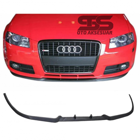 Audi TT 8J Cupra R Uyumlu Ön Lip Mat Siyah Ön Tampon Lip ürün görseli 1