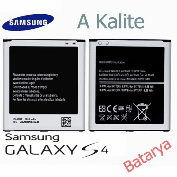 Samsung Galaxy S4 i9500 Batarya Uyumlu Yedek Batarya ürün görseli 1
