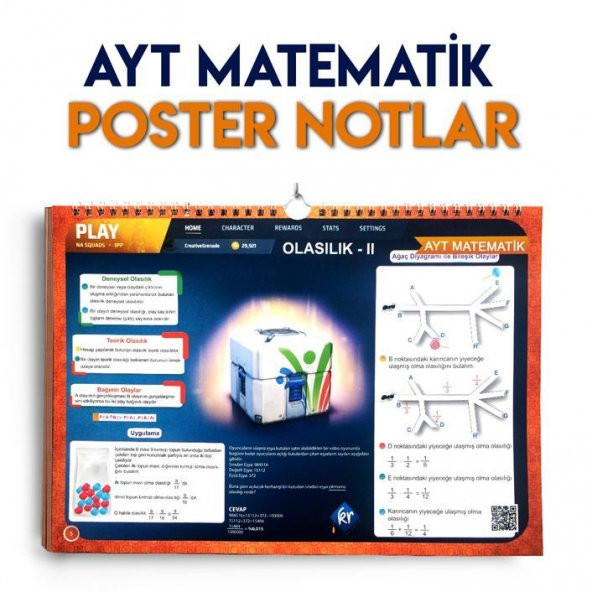 AYT Matematik Poster Notları KR Akademi ürün görseli 1