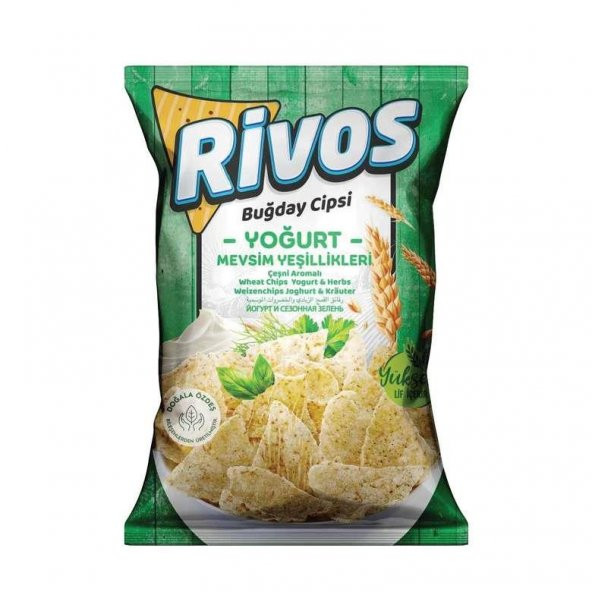 Rivos Yoğurt ve Mevsim Yeşillikleri Buğday Cipsi 56g ürün görseli 1