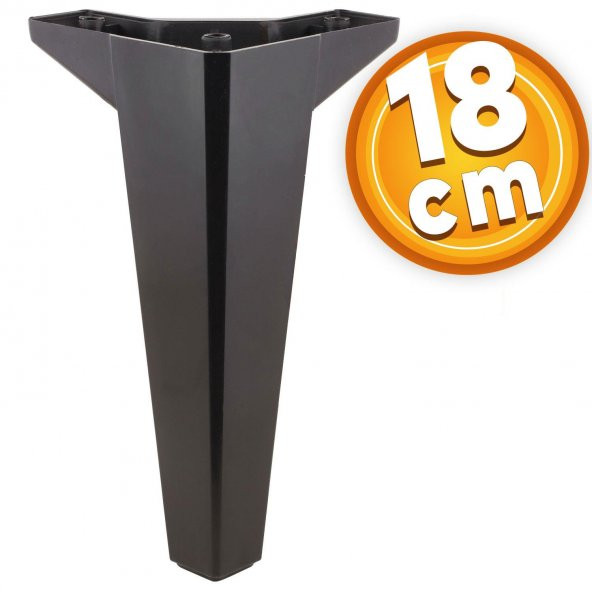 Lüks Mobilya Kanepe Sehpa TV Ünitesi Koltuk Ayağı 18 cm Siyah Baza Ayak ürün görseli 1