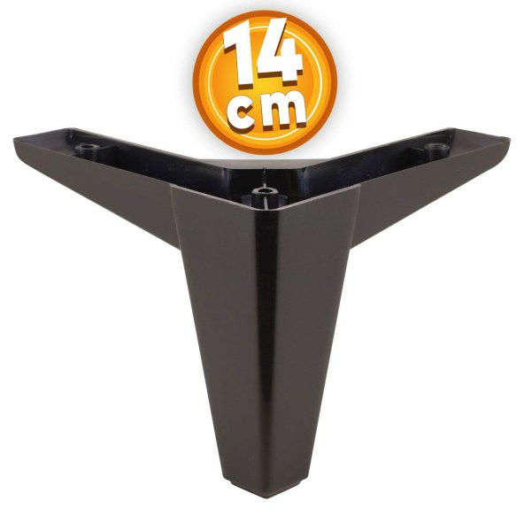 Lüks Mobilya Kanepe Sehpa TV Ünitesi Koltuk Ayağı 14 cm Siyah Baza Ayak ürün görseli 1