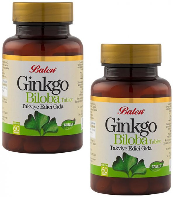 2 Kutu Balen Ginkgo Biloba Tablet 60 X 600 Mg ürün görseli 1