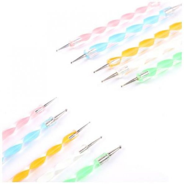 Sarsal Dot Kalemi Nail Art Tırnak Süsleme Kalemi 5 Adet Protez Tırnak ürün görseli 1