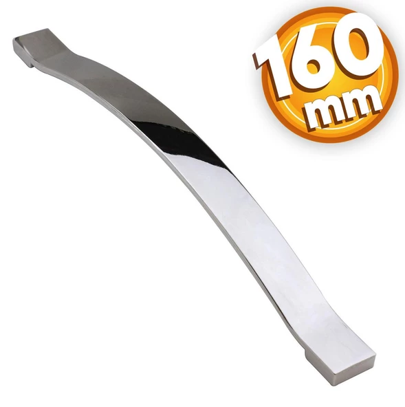Akasya (160 MM - 16 CM) Mobilya Çekmece Mutfak Dolap Dolabı Kapak Kulbu Krom Metal Kulpu Kulpları ürün görseli 1
