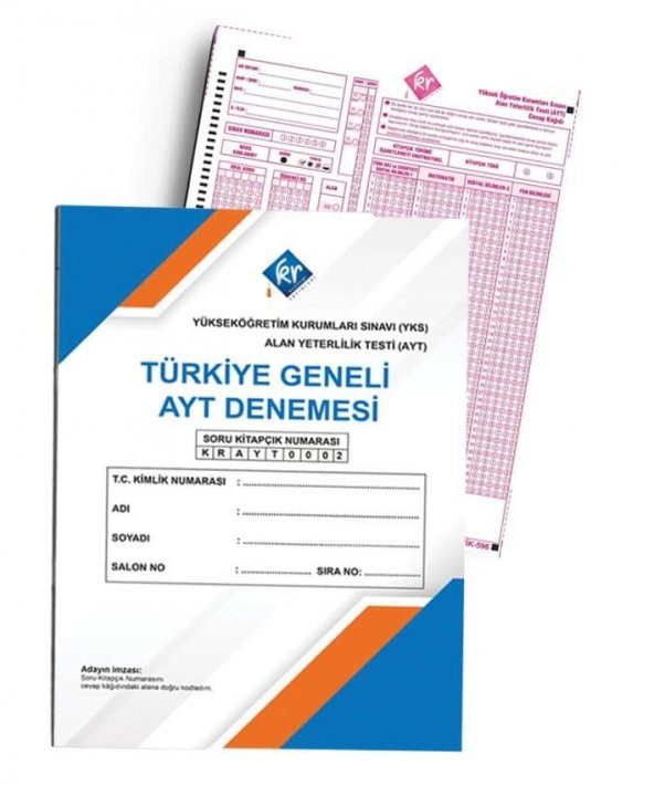 AYT Türkiye Geneli Deneme KR Akademi Yayınları ürün görseli 1