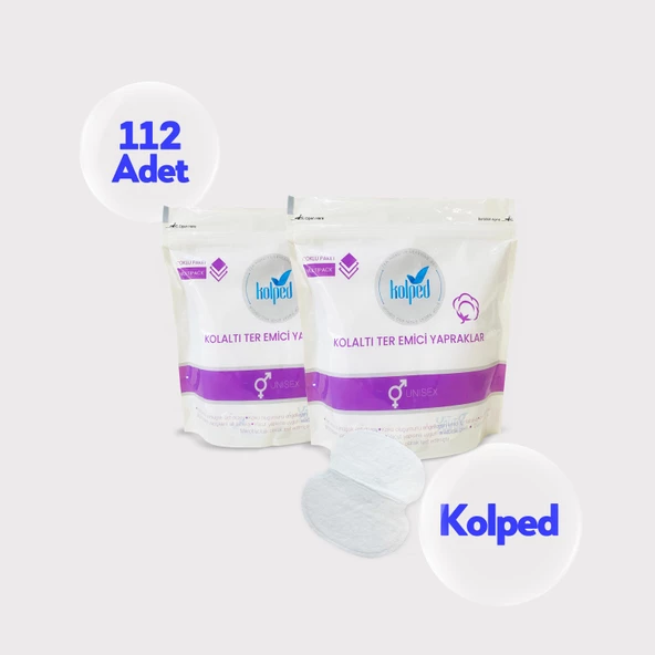 KOLPED Koltuk Altı Pedi Ter Emici Yapraklar 112 Adet (2 PAKET) ürün görseli 1