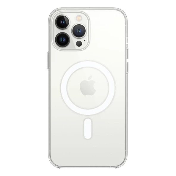 iPhone 14 Pro Kılıf Magsafe Özellikli Şeffaf Silikon Kapak ürün görseli 1
