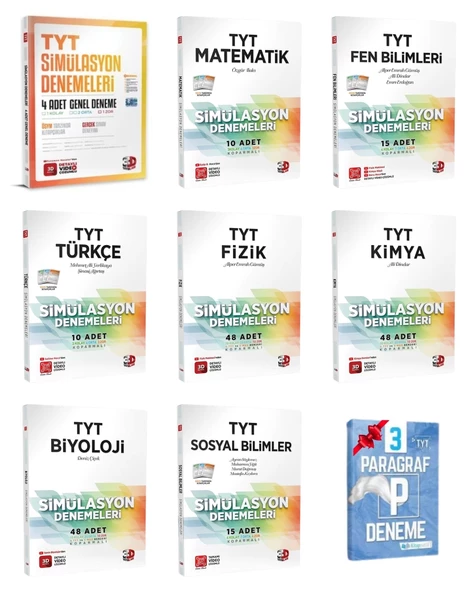 TYT Genel Mat Fen Türkçe Fizik Kimya Biyoloji Sosyal Deneme ürün görseli 1