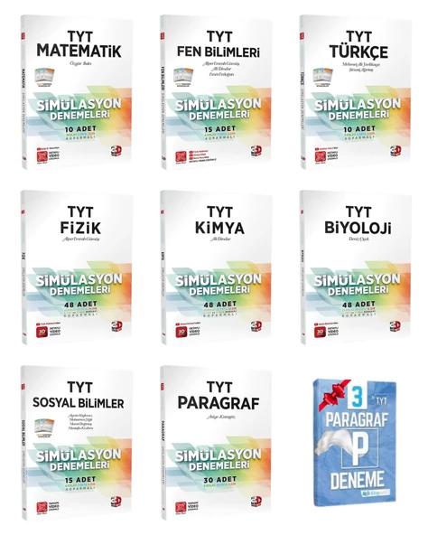 TYT Tüm Dersler Simülasyon Denemeleri Seti ( 8 Kitap ) ürün görseli 1