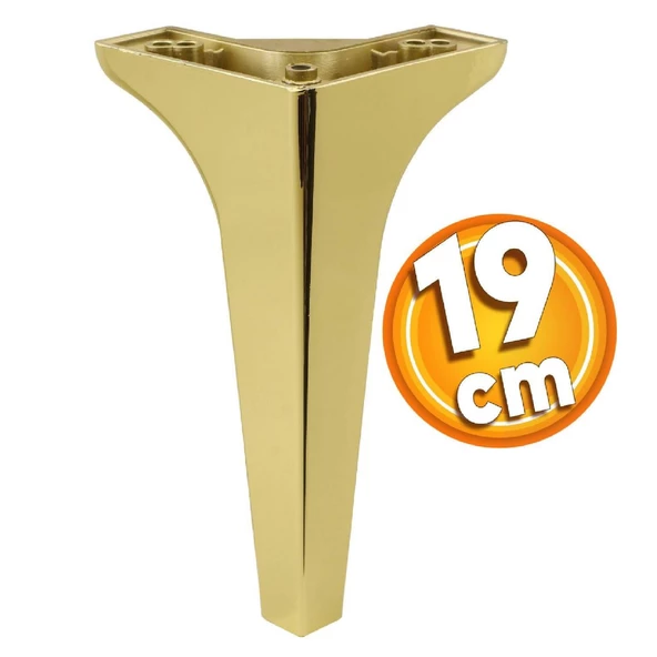 Sedef Lüks Mobilya Kanepe Tv Ünitesi Konsol Koltuk Ayağı 19 Cm Altın Gold Ayakları ürün görseli 1