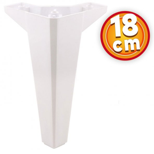 Lüks Mobilya Kanepe Sehpa TV Ünitesi Koltuk Ayağı 18 cm Beyaz Baza Ayak ürün görseli 1