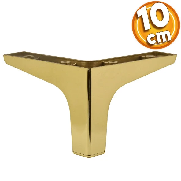 Sedef Lüks Mobilya Kanepe Sehpa TV Ünitesi Koltuk Ayağı 10 cm Altın Gold Baza Ayak ürün görseli 1