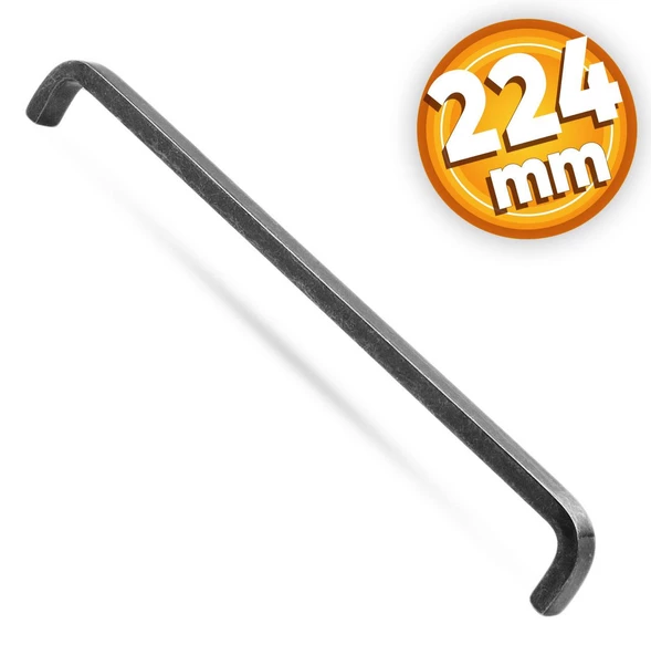 Paris (224 mm-22.4 cm) Eskitme Antik Gümüş Metal Mobilya Mutfak Çekmece Dolap Kulpu Kulbu Kulpları ürün görseli 1