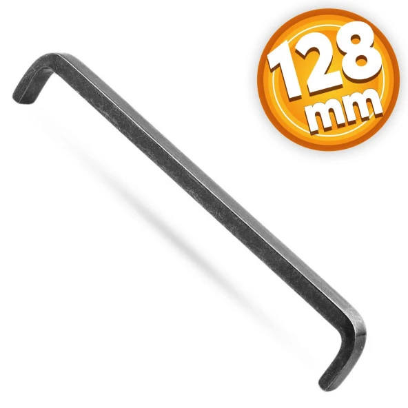 Paris (128 mm-12.8 cm) Eskitme Antik Gümüş Metal Mobilya Mutfak Çekmece Dolap Kulpu Kulbu Kulpları ürün görseli 1