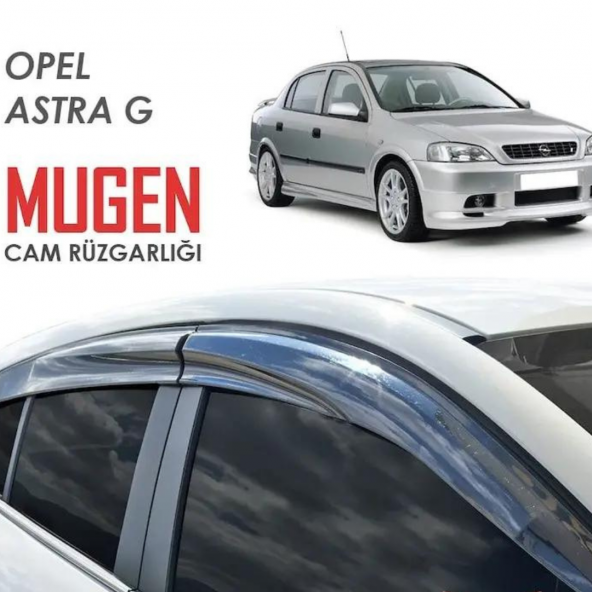 Opel Astra G 1998-2004 Uyumlu Mugen Cam Rüzgarlığı Seti Piano Black 4lü İthal ürün görseli 1