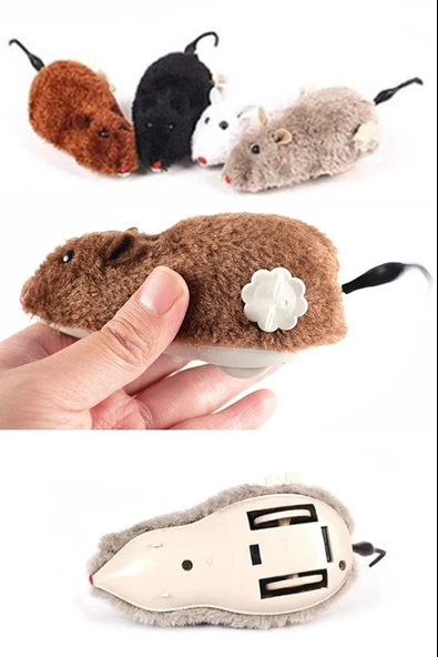 TİNEKE Kurmalı Fare Kedi Oyuncağı Peluş Yaratıcı Oyuncak ürün görseli 1