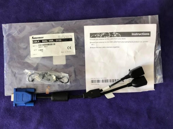 Intermec VE011-2017 CV30 Çift USB Breakout Kablo - Resim 2