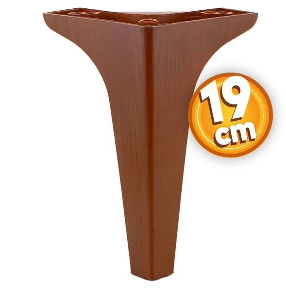 Sedef Lüks Mobilya Kanepe Tv Ünitesi Konsol Koltuk Ayağı 19 Cm Ahşap Desenli Kahverengi Ayakları ürün görseli 1