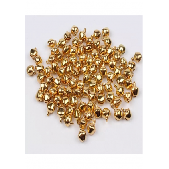 TİNEKE 50 Adet 12mm Gold Renk Kulplu Zil,çan,çıngırak,metal Amigurumi Zili,takı Aksesuar Yapımı ürün görseli 1