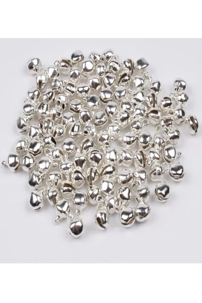 25 Adet 12mm Gümüş Renk Kulplu Zil,çan,çıngırak,metal Amigurumi Zili,takı Aksesuar Yapımı ürün görseli 1