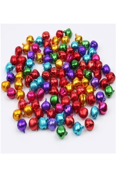 50 Adet 12mm Karışık Renk Kulplu Zil,çan,çıngırak,metal Amigurumi Zili,takı Aksesuar Yapımı ürün görseli 1