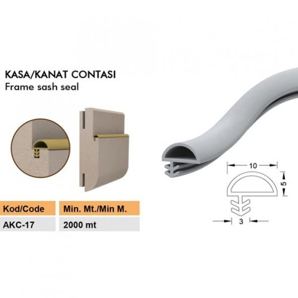 KALİTE - PANEL Kapı Fitili BEYAZ 1 MT - Resim 3
