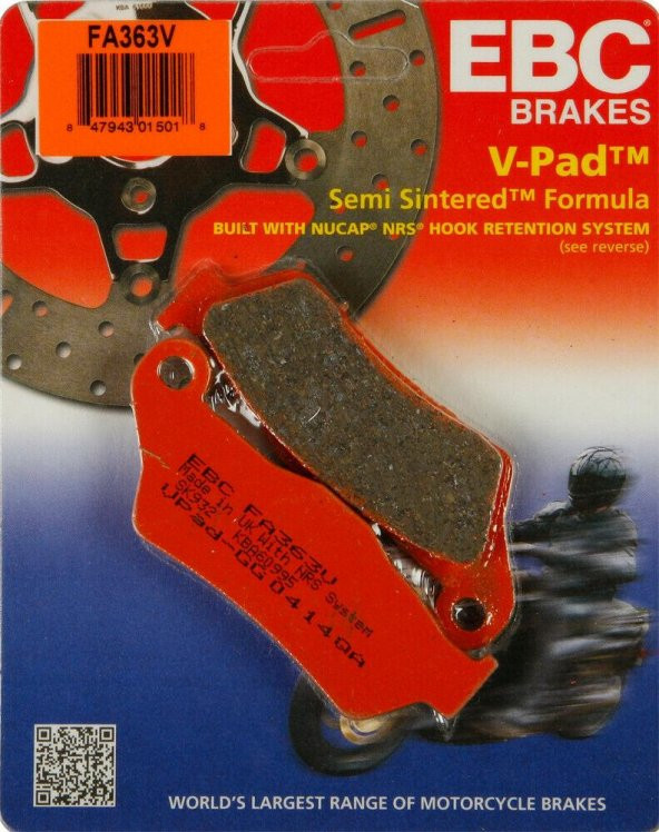 Ebc Fa363V 2004-2012 BMW R 1200 GS Uyumlu Arka Fren Balatası Yarı Sinterli Balata ürün görseli 1