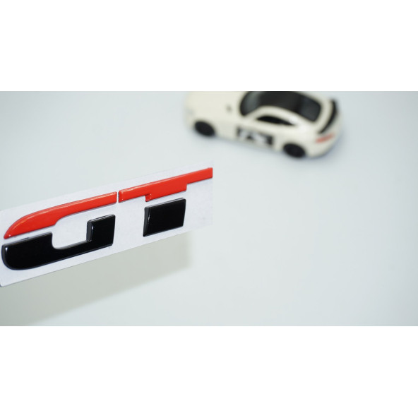 DK Tuning GT Bagaj Siyah Kırmızı ABS 3M 3D Bagaj Yazı Logo ürün görseli 1