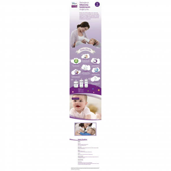 Philips Avent Natural PP Biberon 260 ml 2li - Resim 6