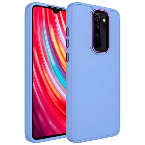 Zore Xiaomi ile uyumlu Redmi Note 8 Pro Kılıf Metal Çerçeve ve Buton Tasarımlı Silikon Luna Kapak ürün görseli 1